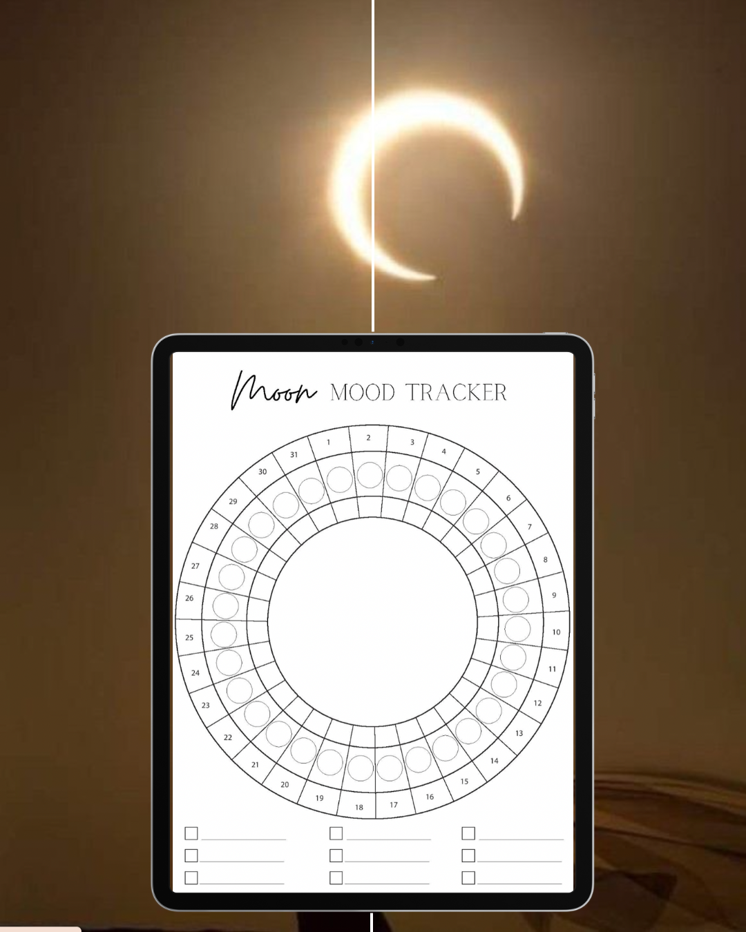 Printable Moon Mood Tracker